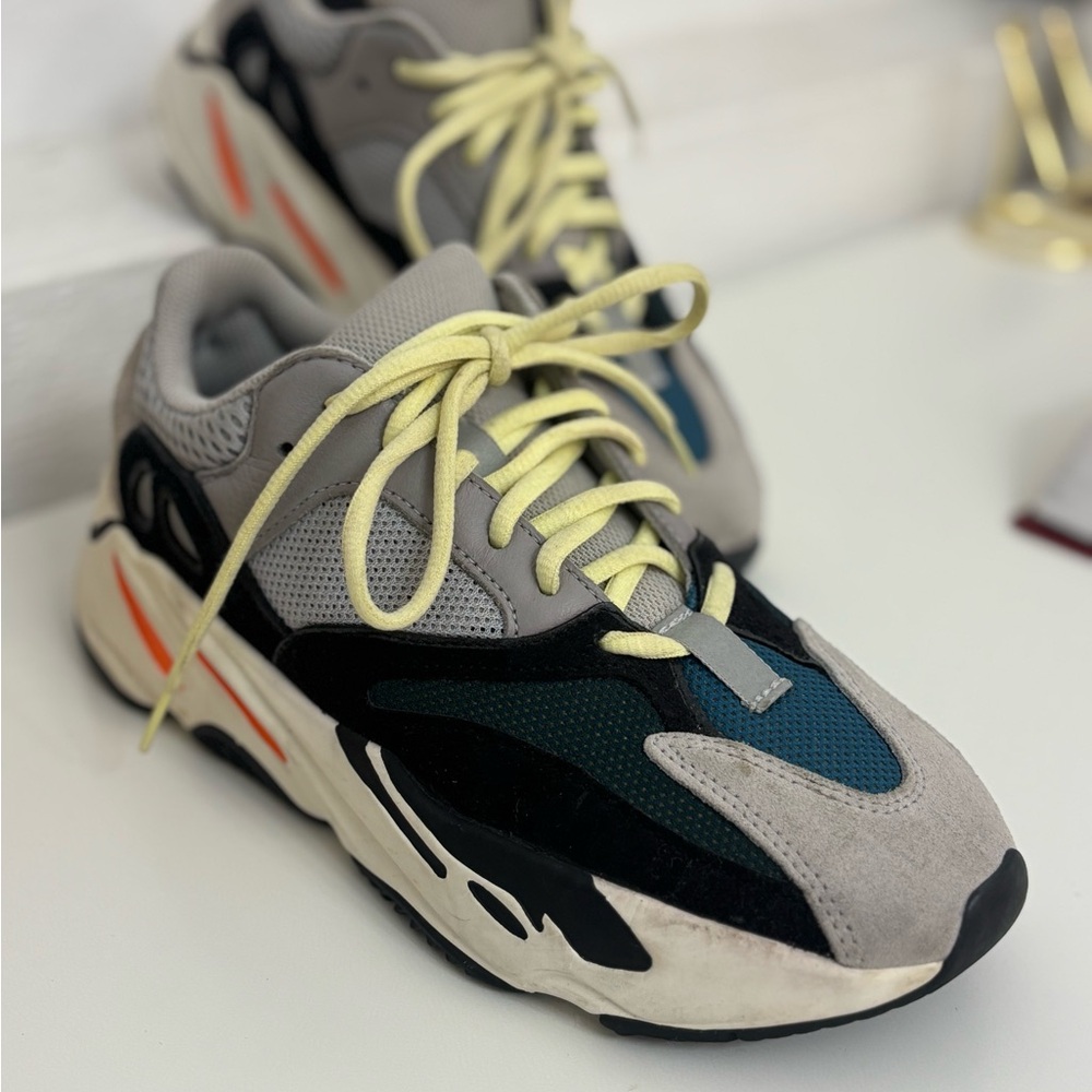 Adidas Yeezy 700 Originals Gray and Yellow Sneakers